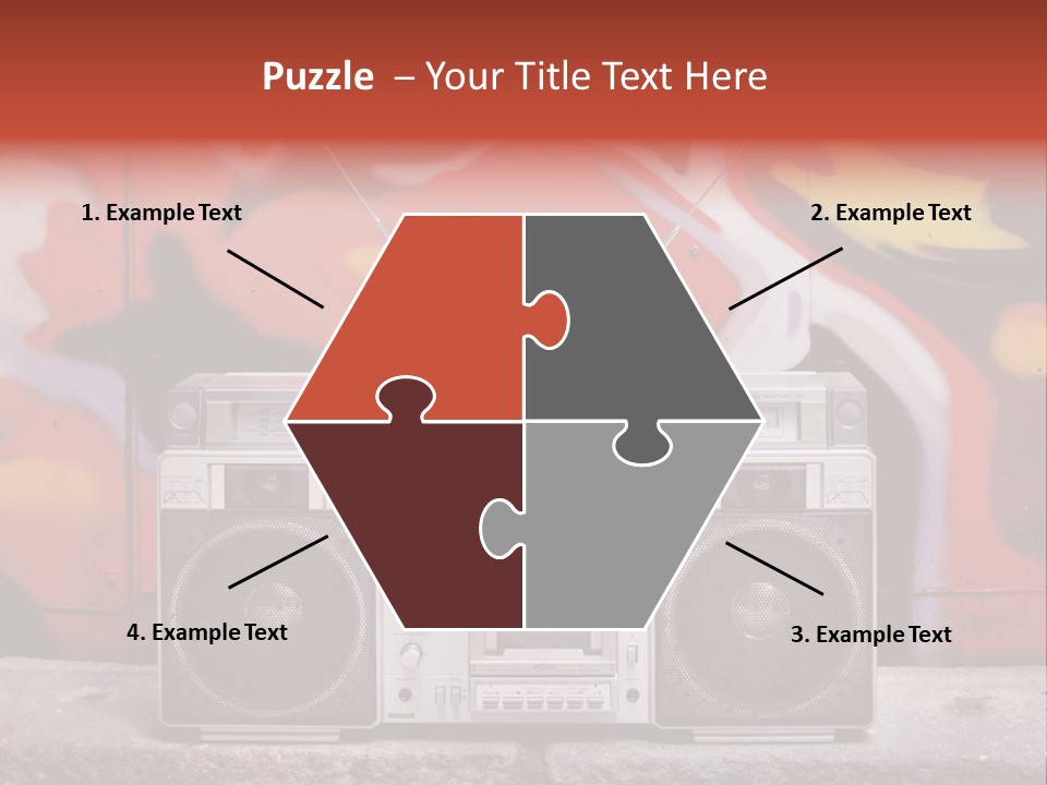 Boombox Volume Seventies PowerPoint Template