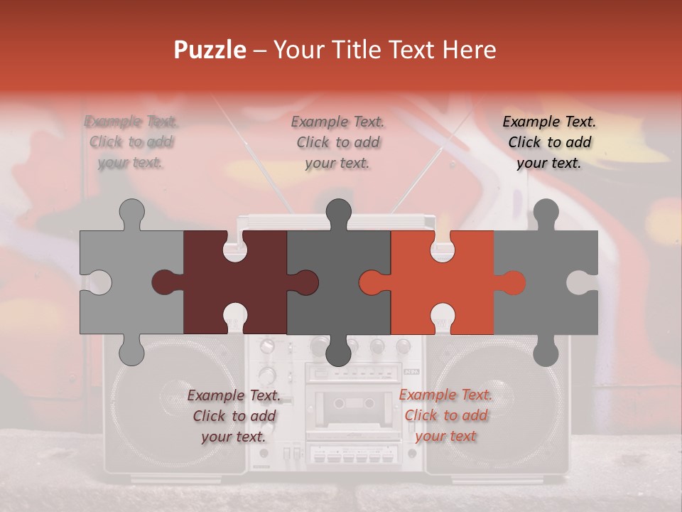 Boombox Volume Seventies PowerPoint Template