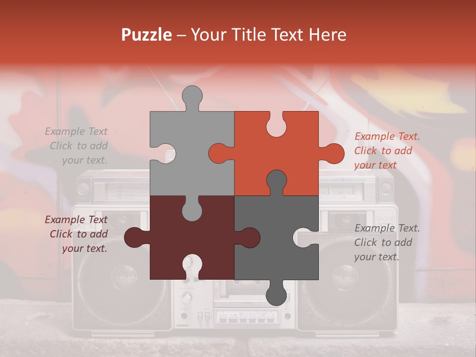 Boombox Volume Seventies PowerPoint Template