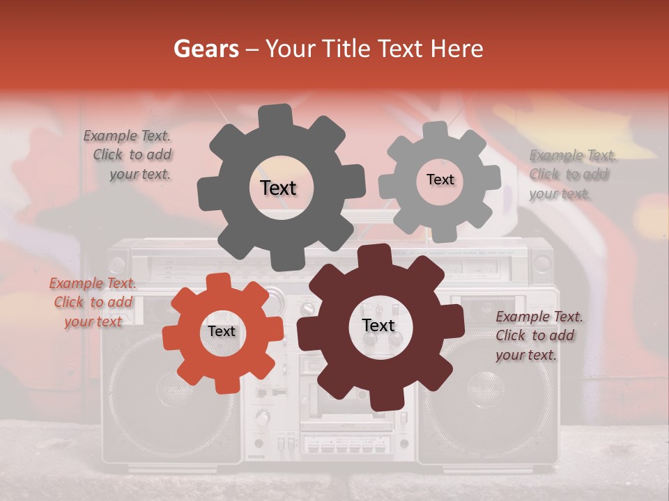 Boombox Volume Seventies PowerPoint Template