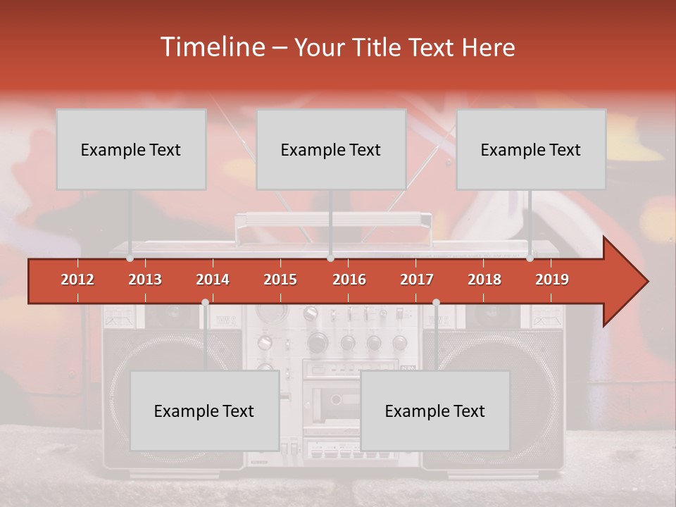Boombox Volume Seventies PowerPoint Template