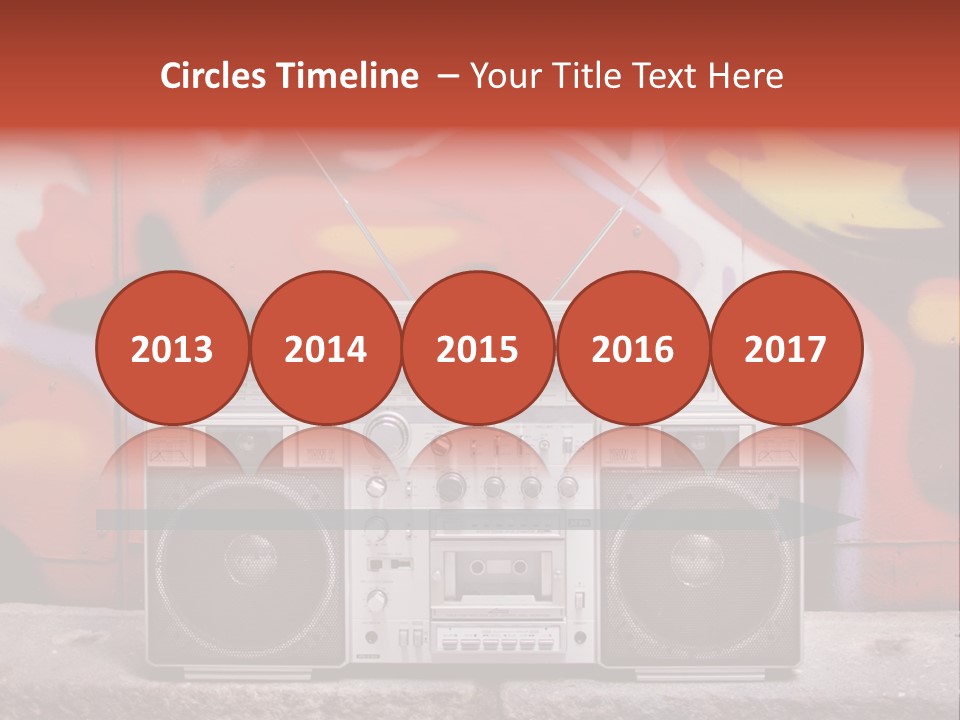 Boombox Volume Seventies PowerPoint Template