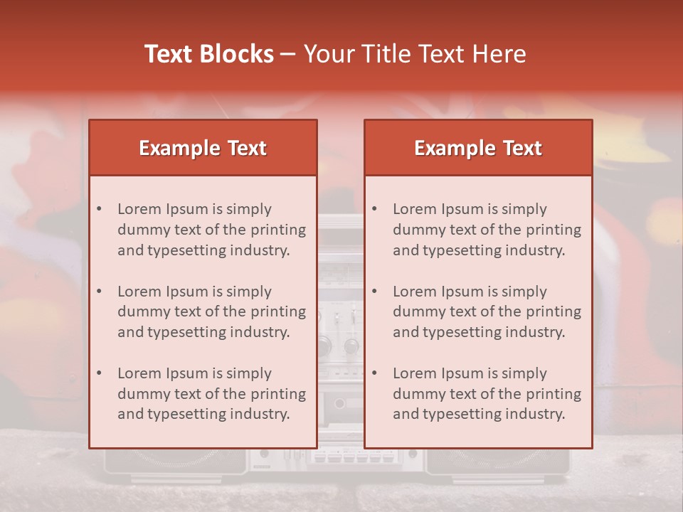 Boombox Volume Seventies PowerPoint Template