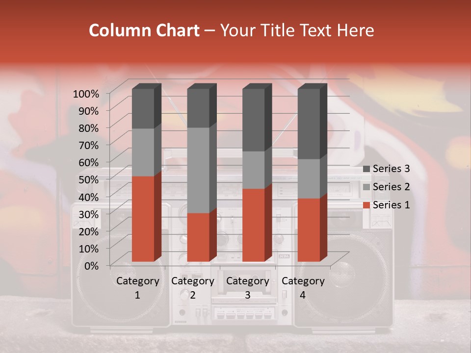 Boombox Volume Seventies PowerPoint Template