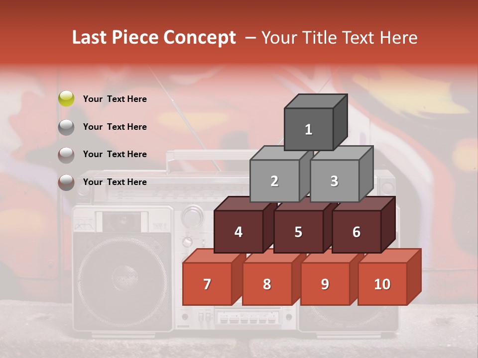 Boombox Volume Seventies PowerPoint Template