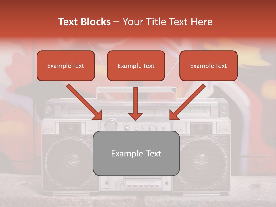 Boombox Volume Seventies PowerPoint Template
