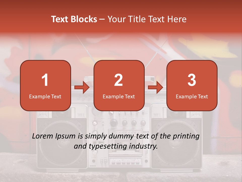 Boombox Volume Seventies PowerPoint Template