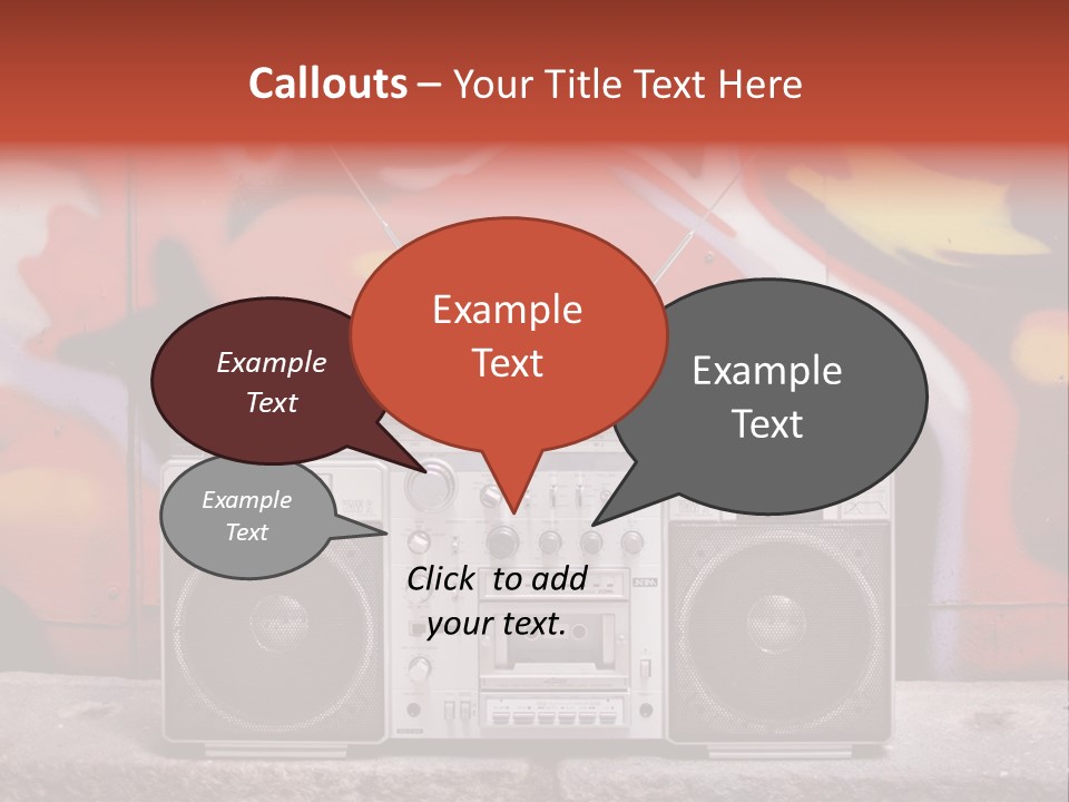 Boombox Volume Seventies PowerPoint Template