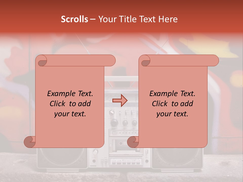 Boombox Volume Seventies PowerPoint Template