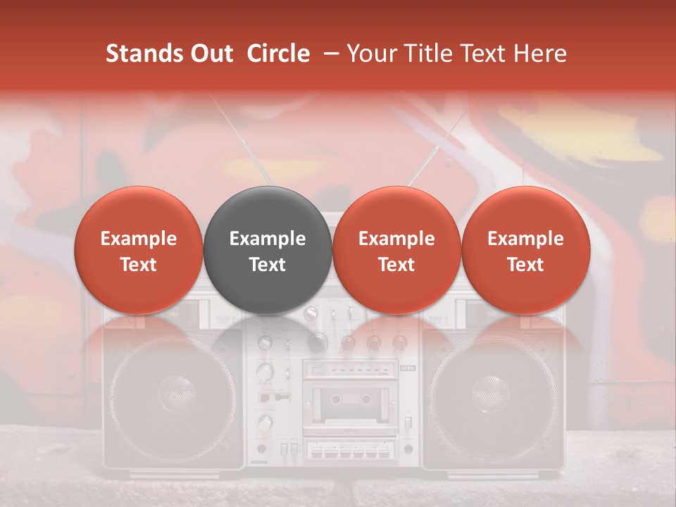 Boombox Volume Seventies PowerPoint Template