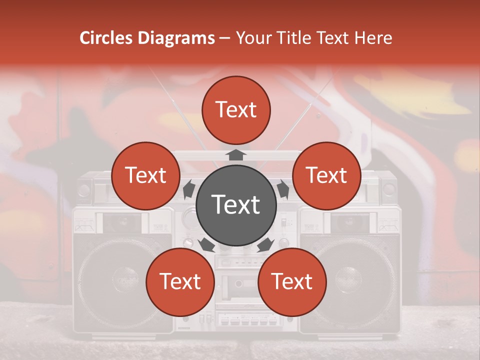 Boombox Volume Seventies PowerPoint Template