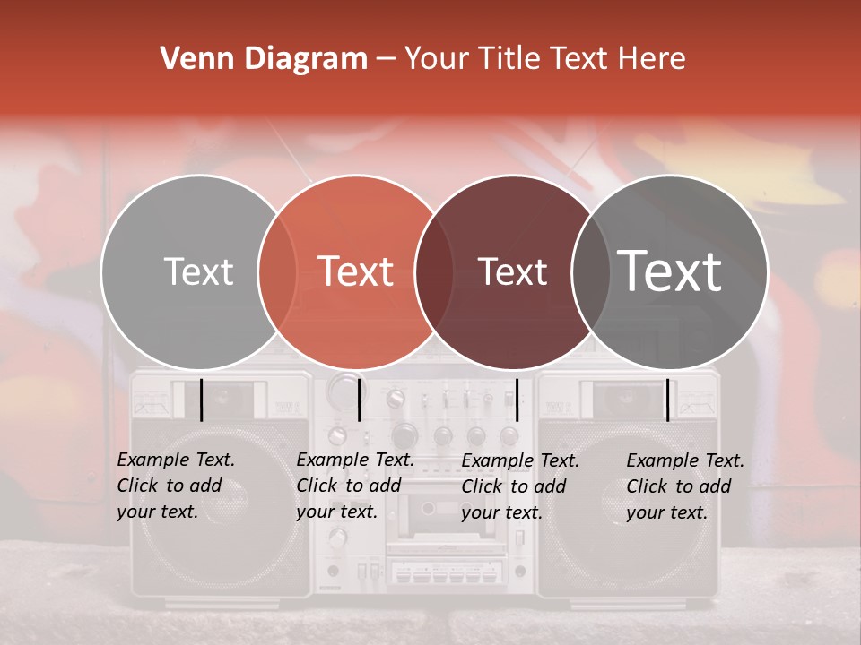 Boombox Volume Seventies PowerPoint Template