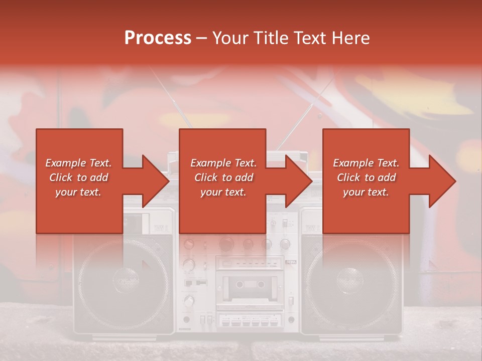 Boombox Volume Seventies PowerPoint Template