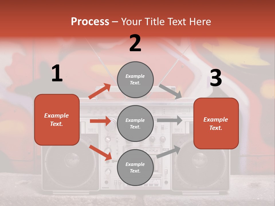 Boombox Volume Seventies PowerPoint Template