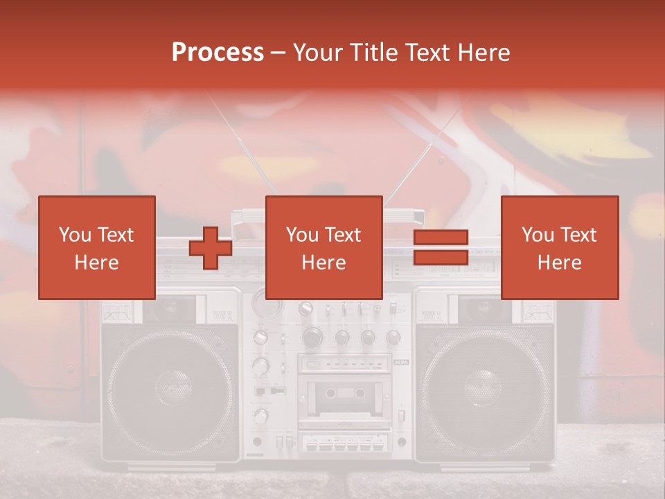 Boombox Volume Seventies PowerPoint Template