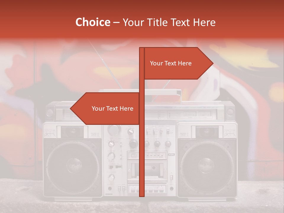 Boombox Volume Seventies PowerPoint Template