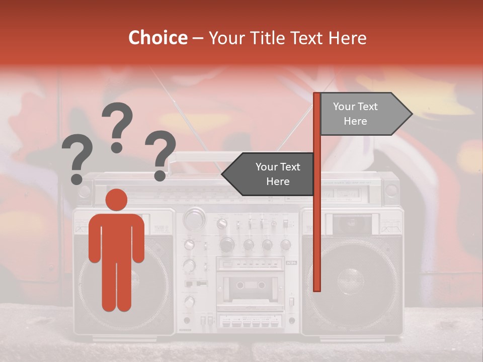 Boombox Volume Seventies PowerPoint Template