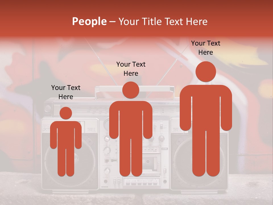 Boombox Volume Seventies PowerPoint Template