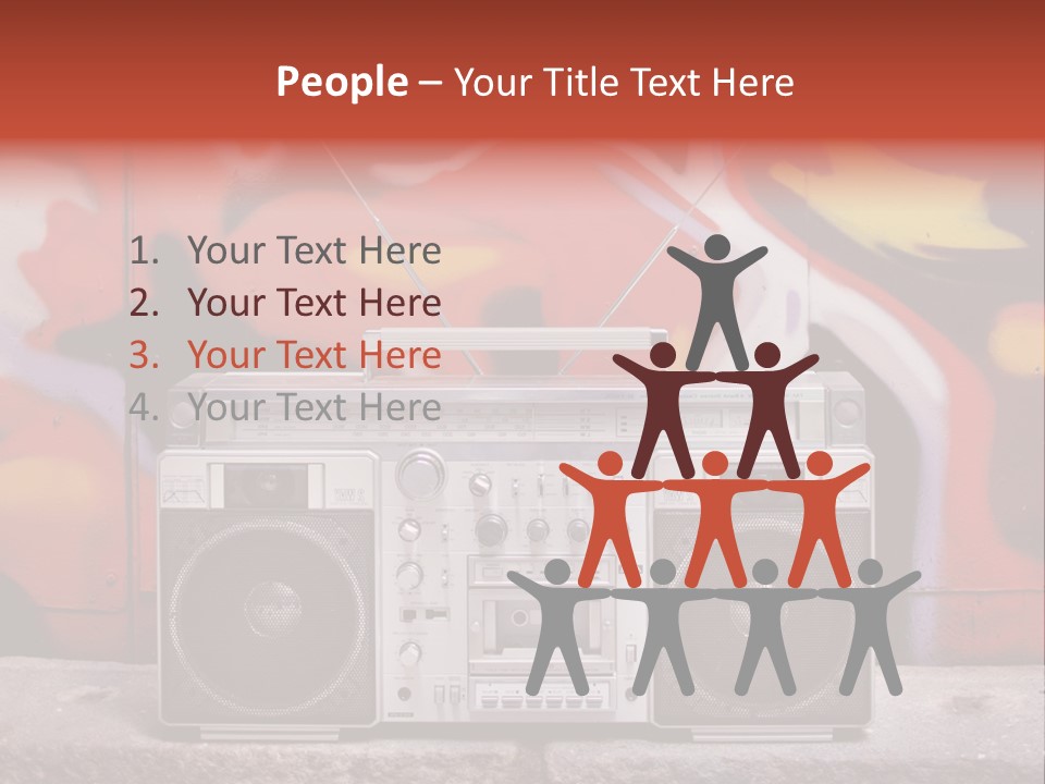 Boombox Volume Seventies PowerPoint Template