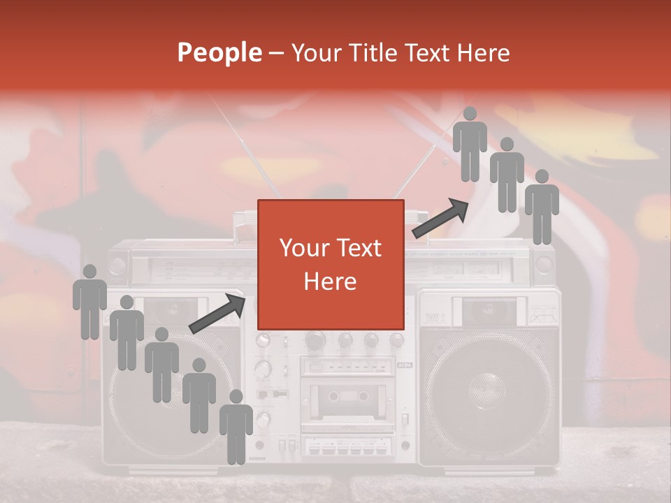 Boombox Volume Seventies PowerPoint Template