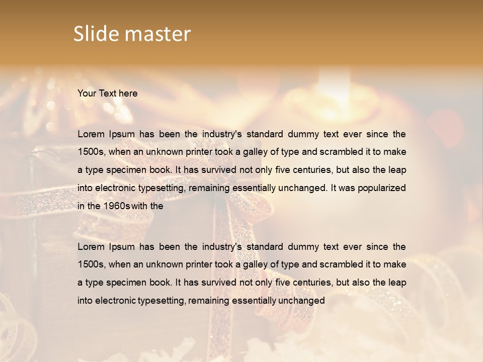 White Ribbon  PowerPoint Template