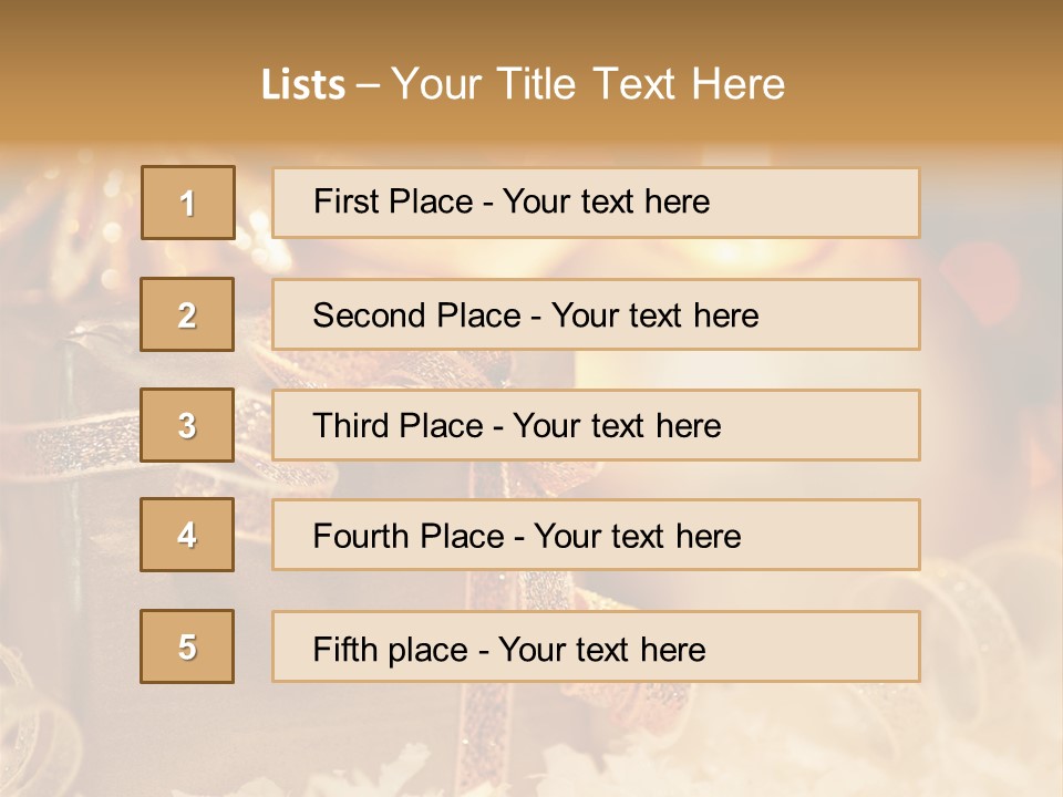 White Ribbon  PowerPoint Template