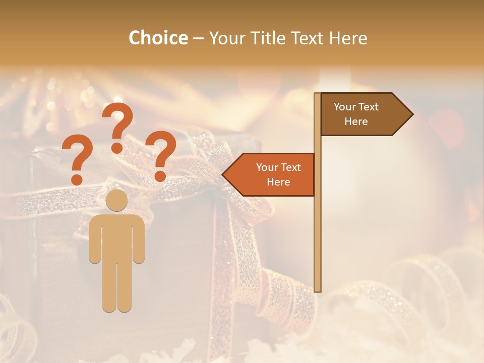 White Ribbon  PowerPoint Template