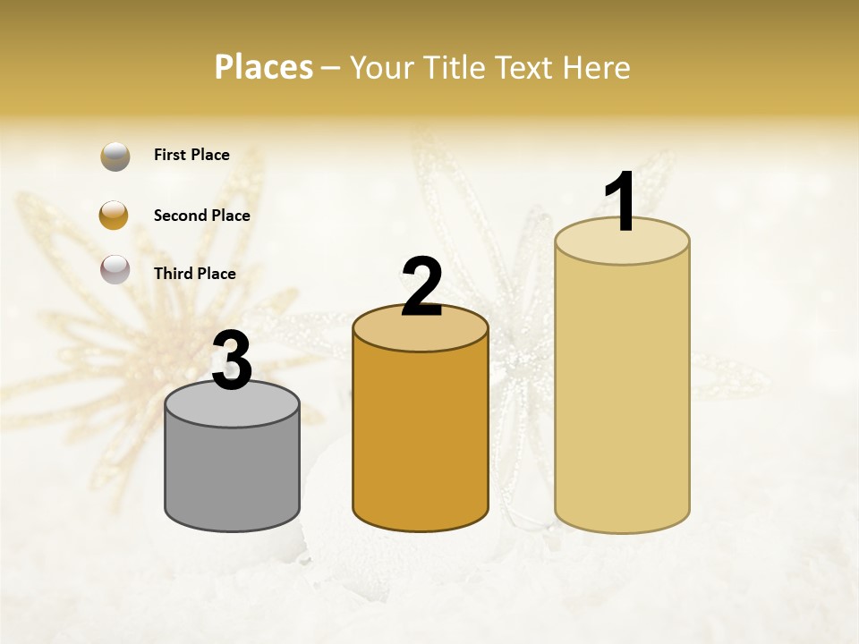 Defocus Silver Snowflake PowerPoint Template