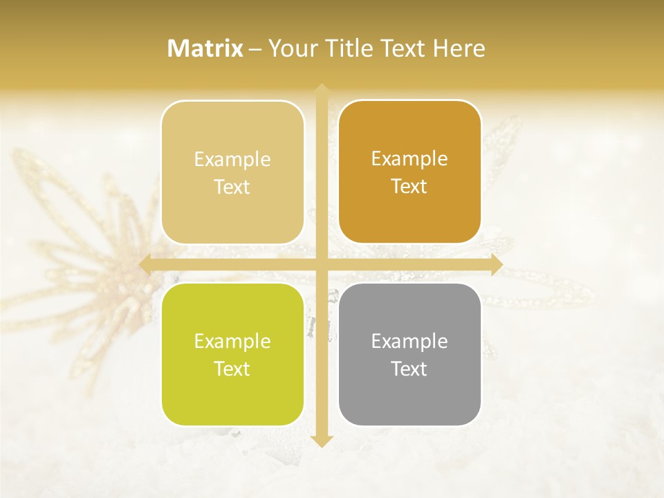 Defocus Silver Snowflake PowerPoint Template