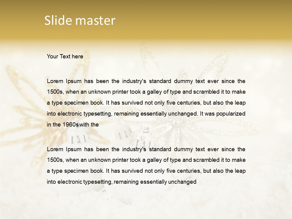 Defocus Silver Snowflake PowerPoint Template