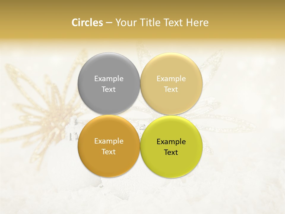 Defocus Silver Snowflake PowerPoint Template