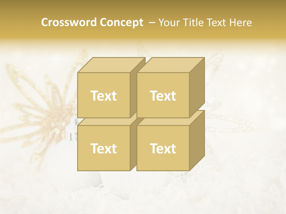 Defocus Silver Snowflake PowerPoint Template