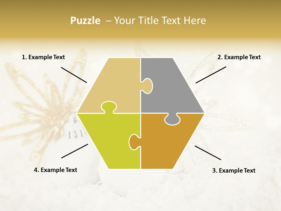 Defocus Silver Snowflake PowerPoint Template