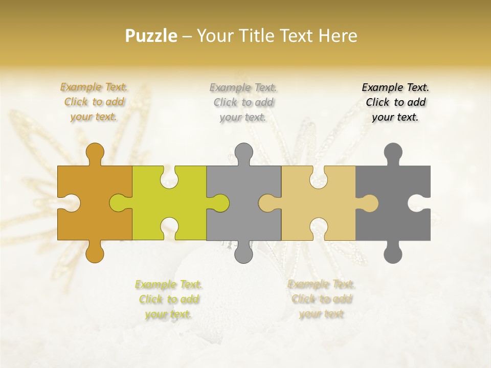 Defocus Silver Snowflake PowerPoint Template