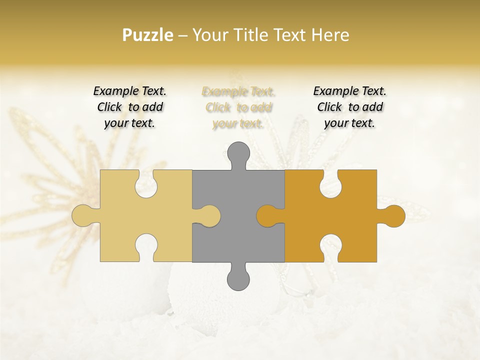 Defocus Silver Snowflake PowerPoint Template