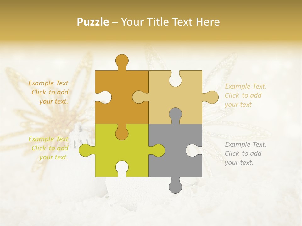 Defocus Silver Snowflake PowerPoint Template