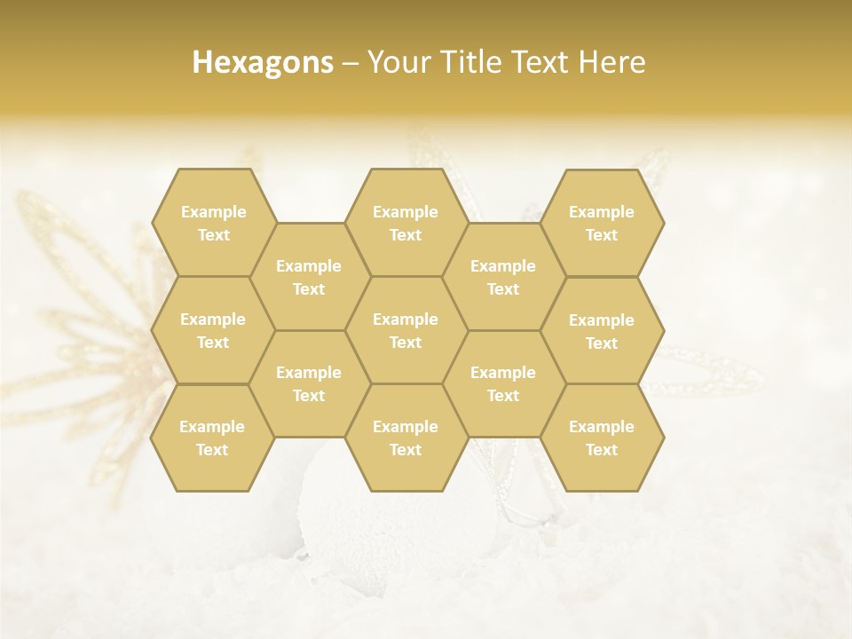 Defocus Silver Snowflake PowerPoint Template