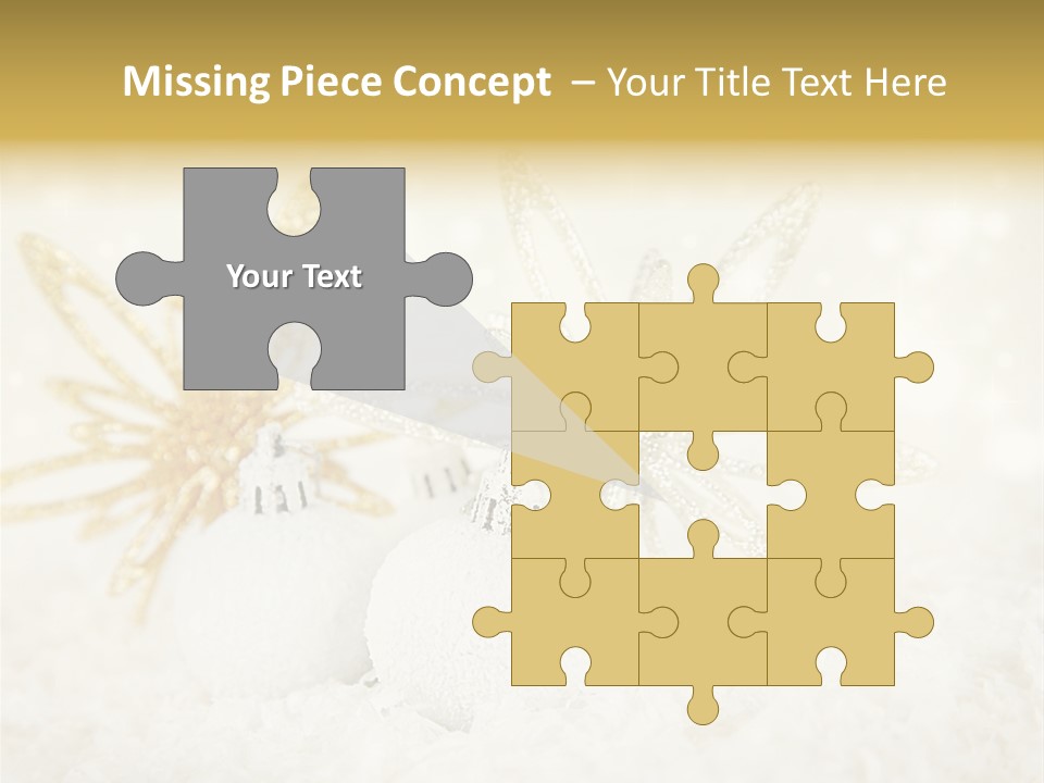 Defocus Silver Snowflake PowerPoint Template