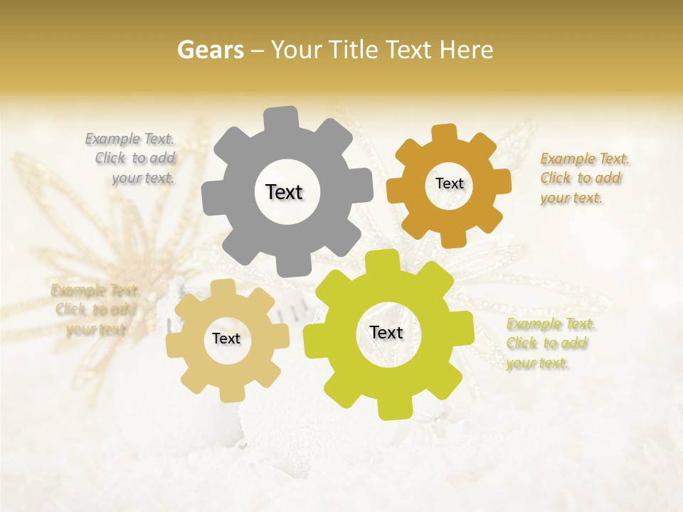 Defocus Silver Snowflake PowerPoint Template