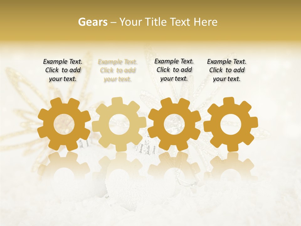 Defocus Silver Snowflake PowerPoint Template