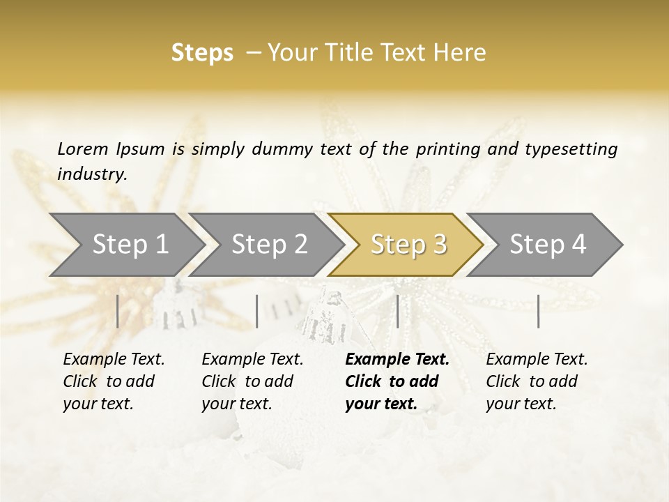 Defocus Silver Snowflake PowerPoint Template