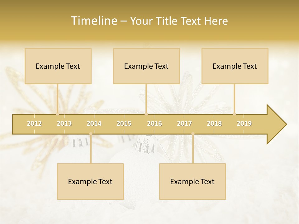 Defocus Silver Snowflake PowerPoint Template