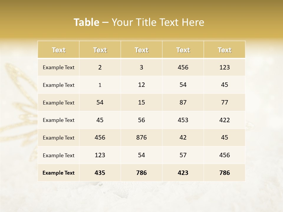 Defocus Silver Snowflake PowerPoint Template
