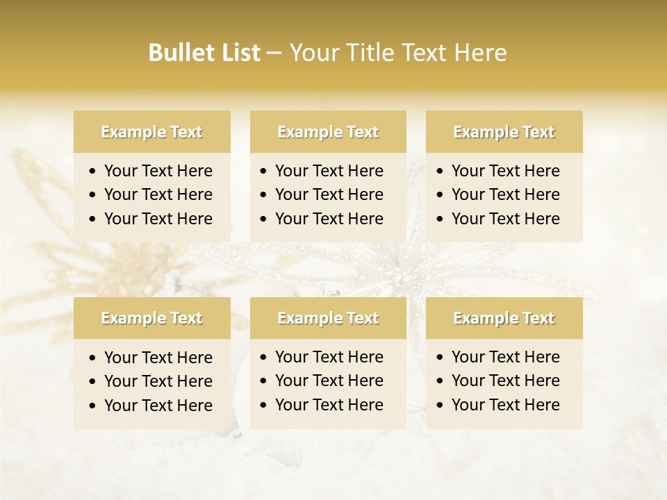 Defocus Silver Snowflake PowerPoint Template