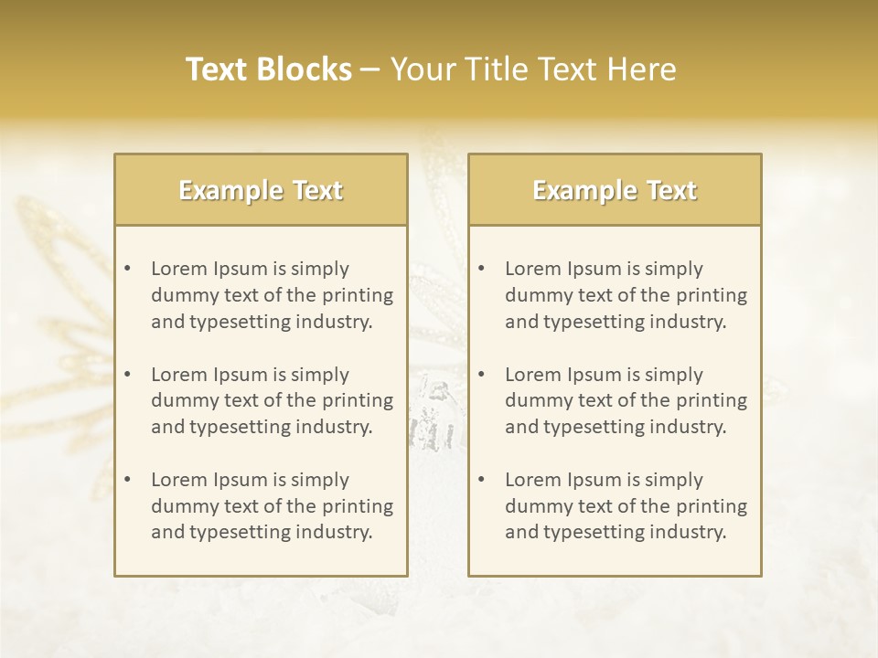 Defocus Silver Snowflake PowerPoint Template