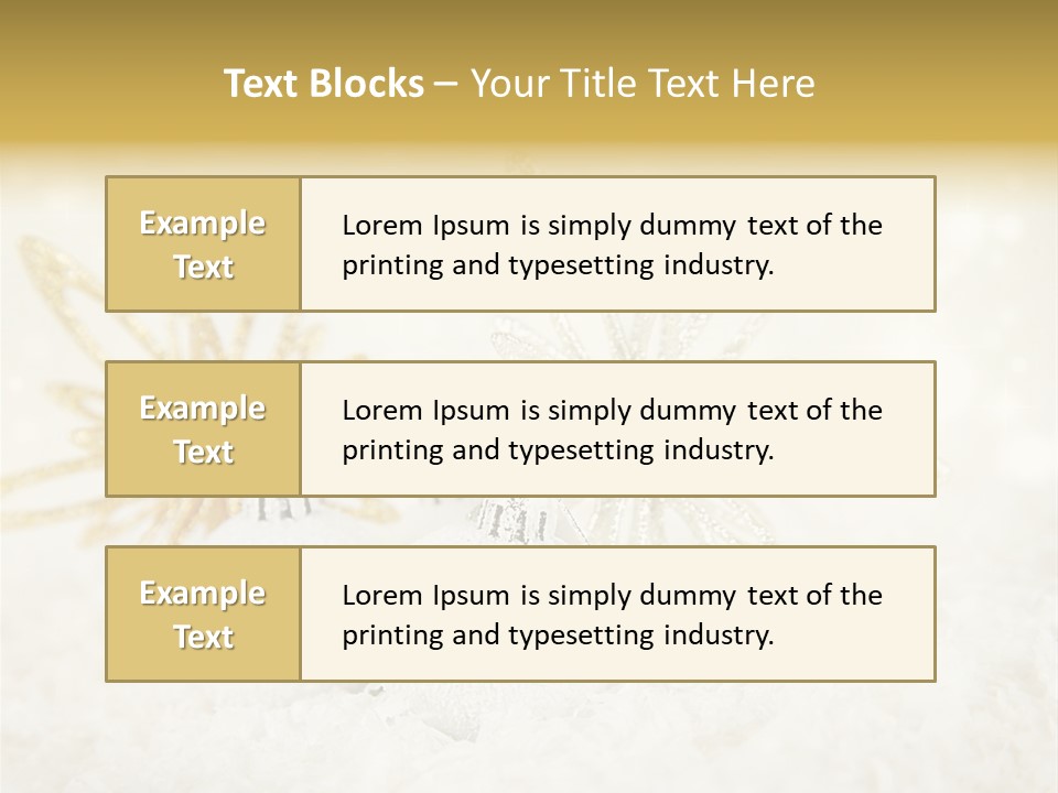 Defocus Silver Snowflake PowerPoint Template