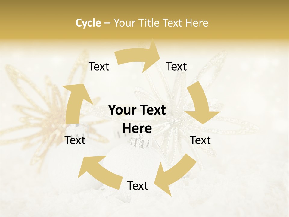 Defocus Silver Snowflake PowerPoint Template