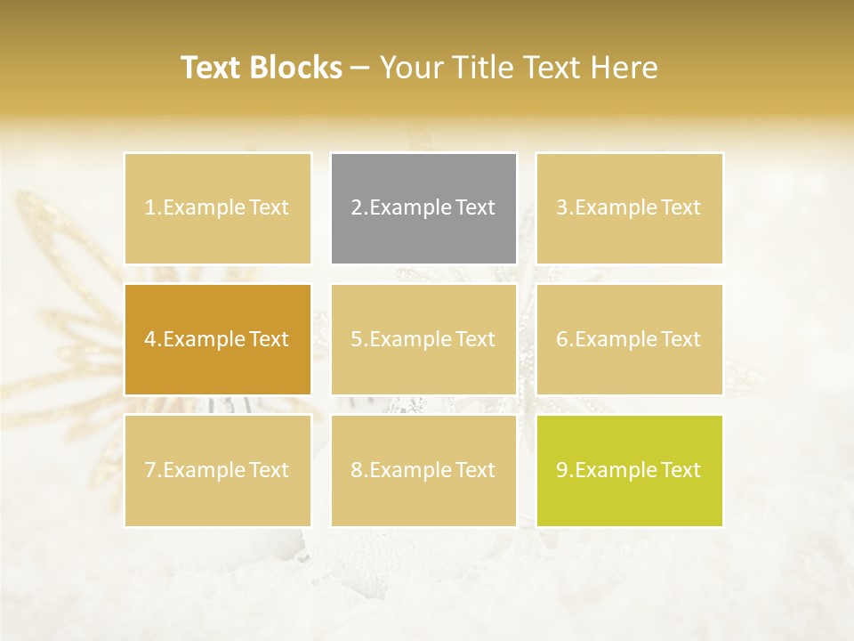 Defocus Silver Snowflake PowerPoint Template