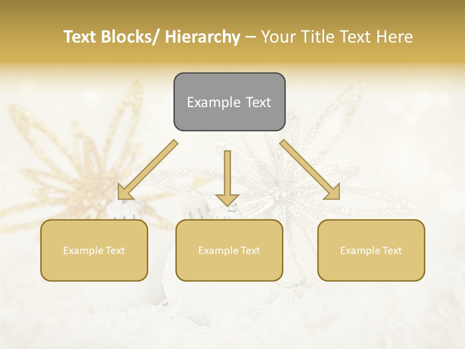 Defocus Silver Snowflake PowerPoint Template