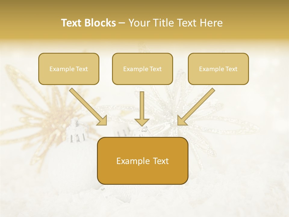 Defocus Silver Snowflake PowerPoint Template